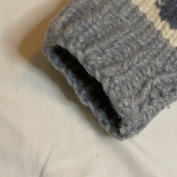 Vintage Light Blue Wool handmade knit jacket - Picture 8 of 8